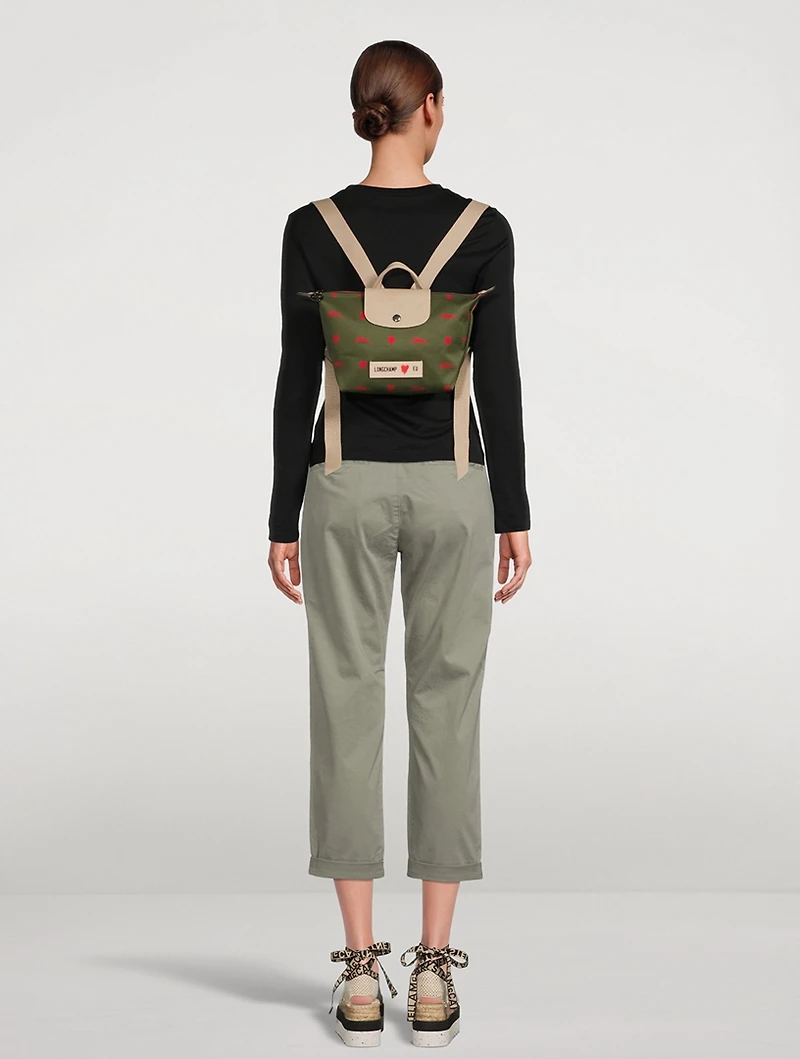 Longchamp x EU Canvas Backpack