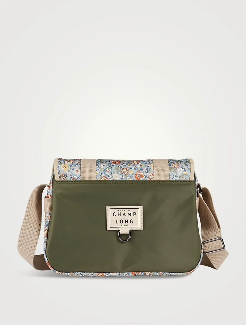 Longchamp x EU Patchwork Canvas Crossbody Bag