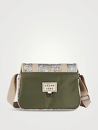 Longchamp x EU Patchwork Canvas Crossbody Bag