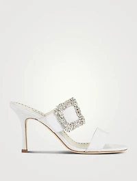 Gable Jewel Crepe de Chine Heeled Mules
