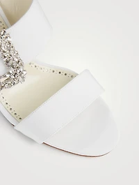 Gable Jewel Crepe de Chine Heeled Mules