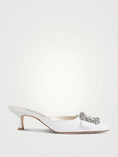 Maysale Jewel Satin Mules