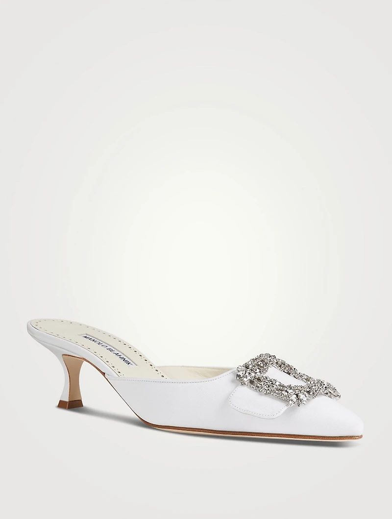 Maysale Jewel Satin Mules
