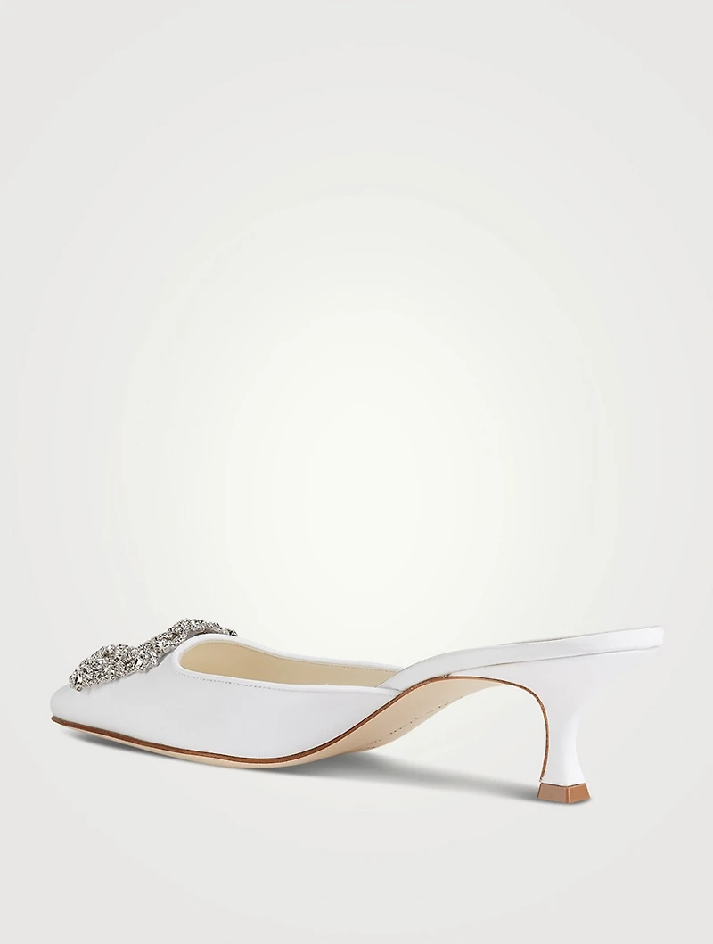 Maysale Jewel Satin Mules