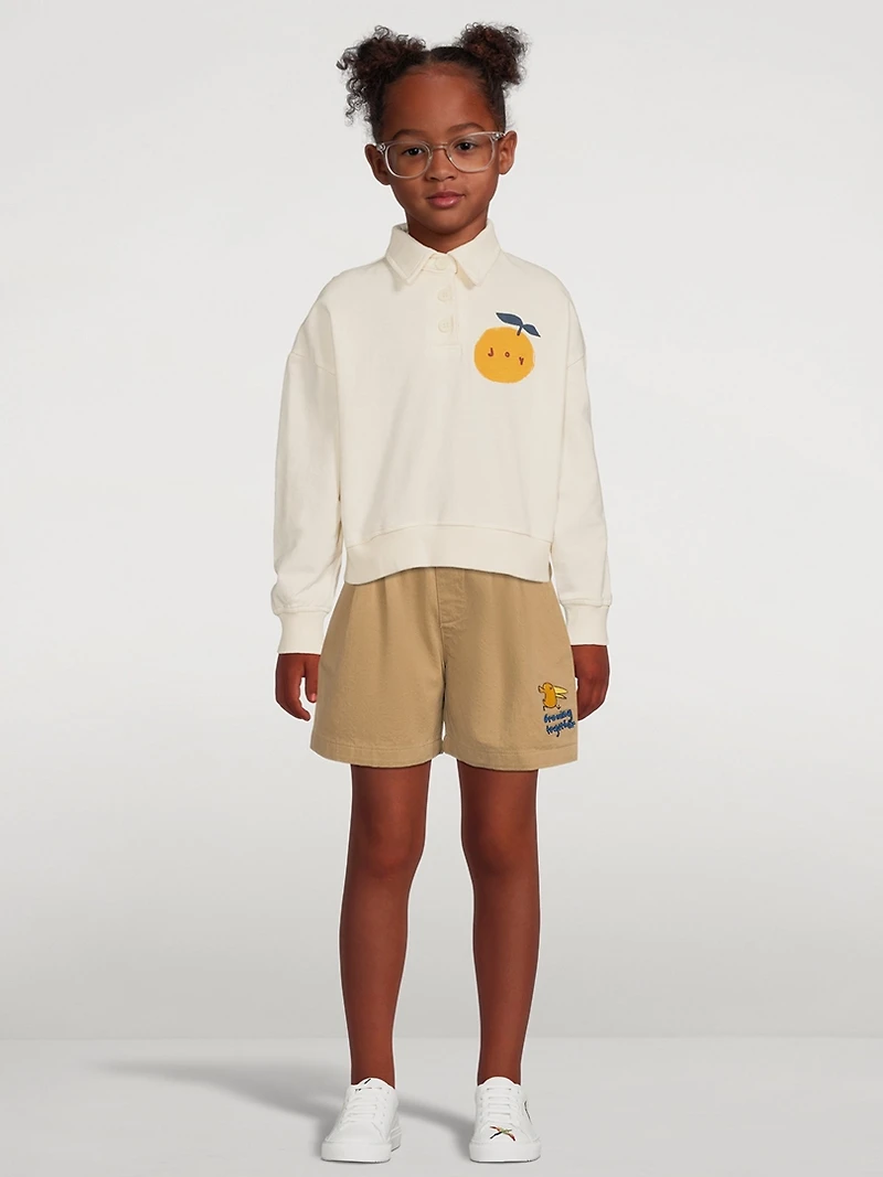 Joy Cotton Polo Sweatshirt