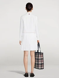 Cotton Half-Pleated Shirtdress