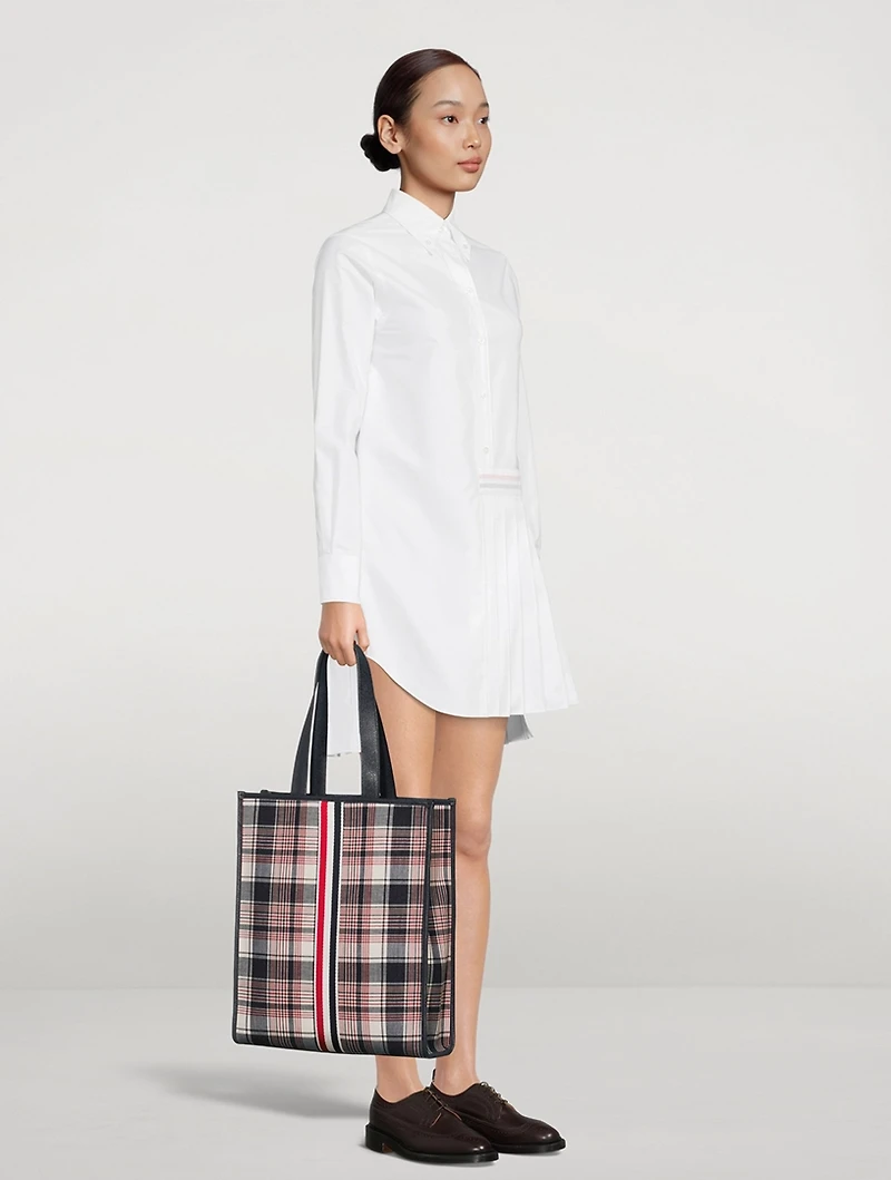 Cotton Half-Pleated Shirtdress