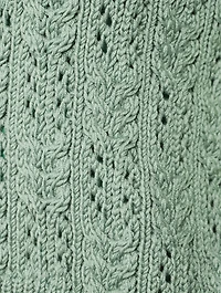 Irish Pointelle Merino Wool Cardigan
