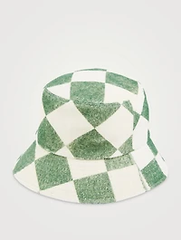 Terry Bucket Hat In Diamond Print