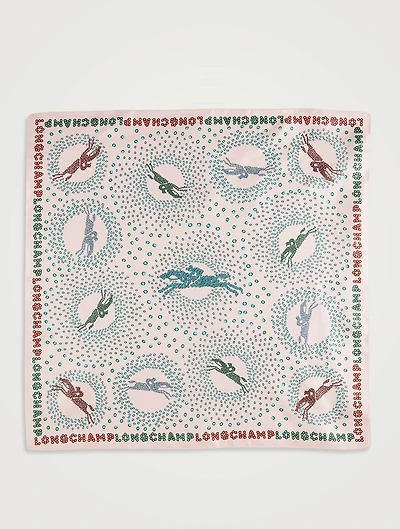 Silk Scarf In Horse Print