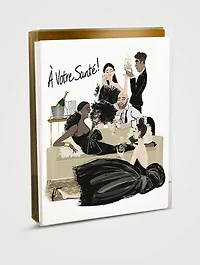 French Champagne Crowd Congratulations Boxed Notecard Set