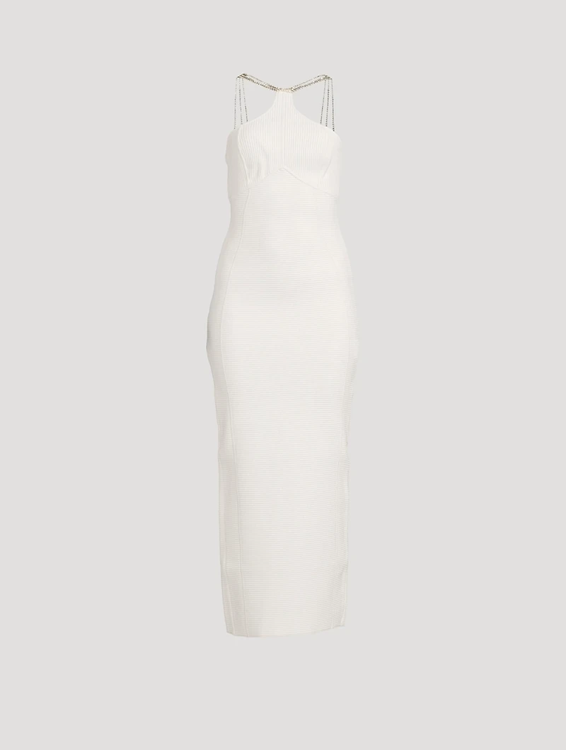 Embellished Halter Ottoman Gown