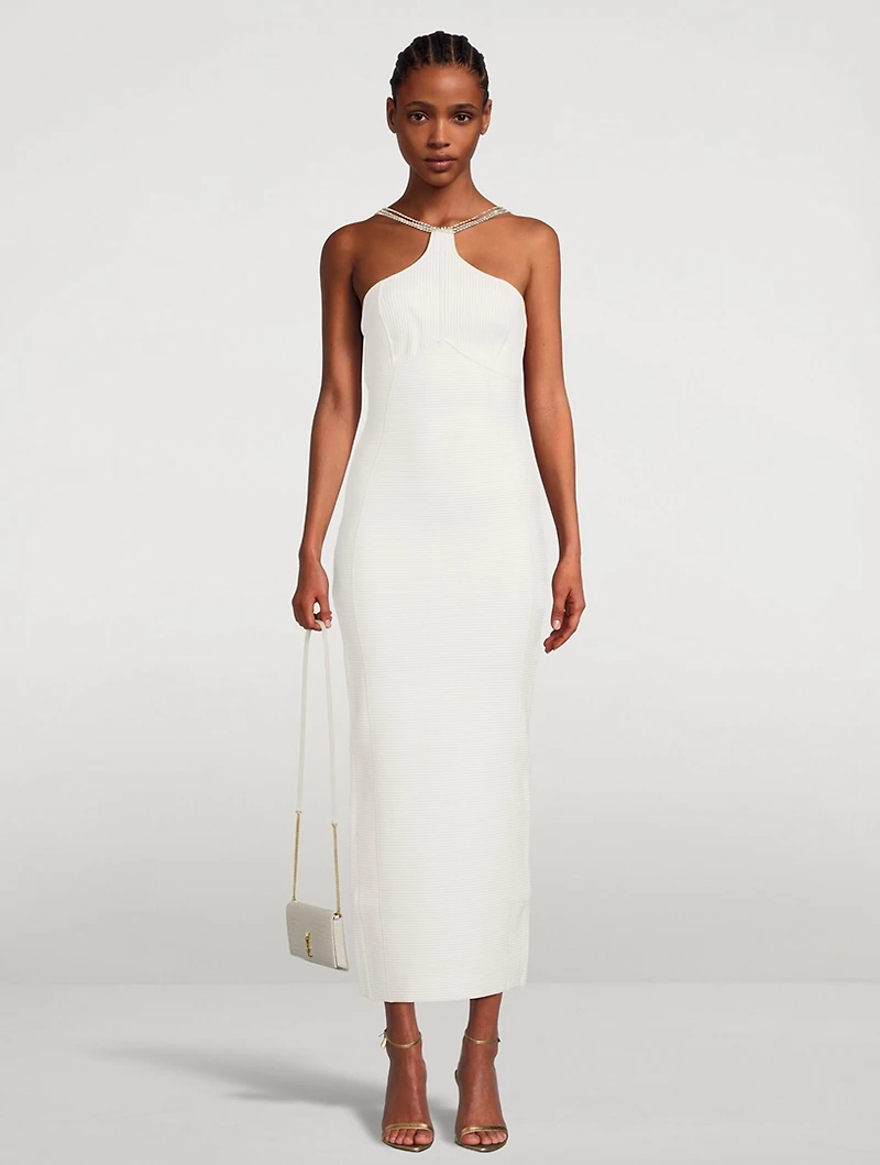 Embellished Halter Ottoman Gown
