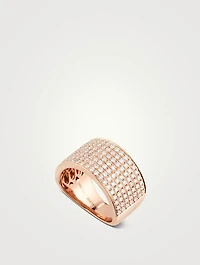 Marlow 18K Rose Gold Diamond Band Ring
