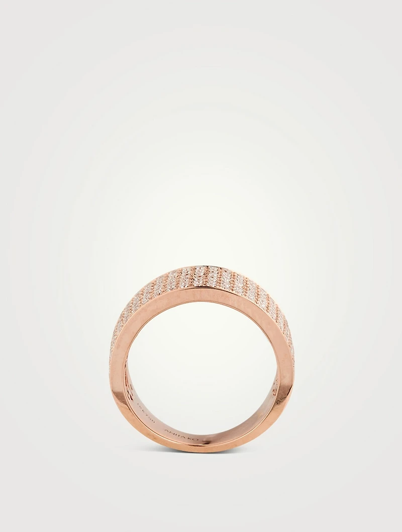 Marlow 18K Rose Gold Diamond Band Ring