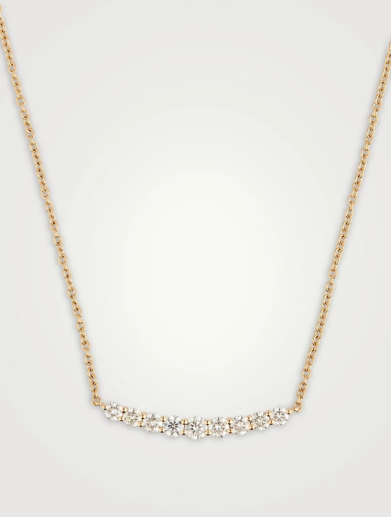 Delilah 18K Gold Crescent Diamond Necklace