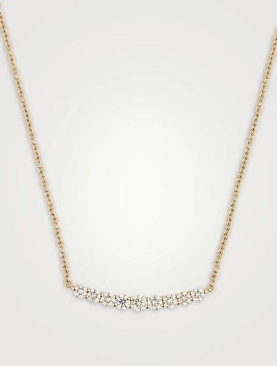 Delilah 18K Gold Crescent Diamond Necklace