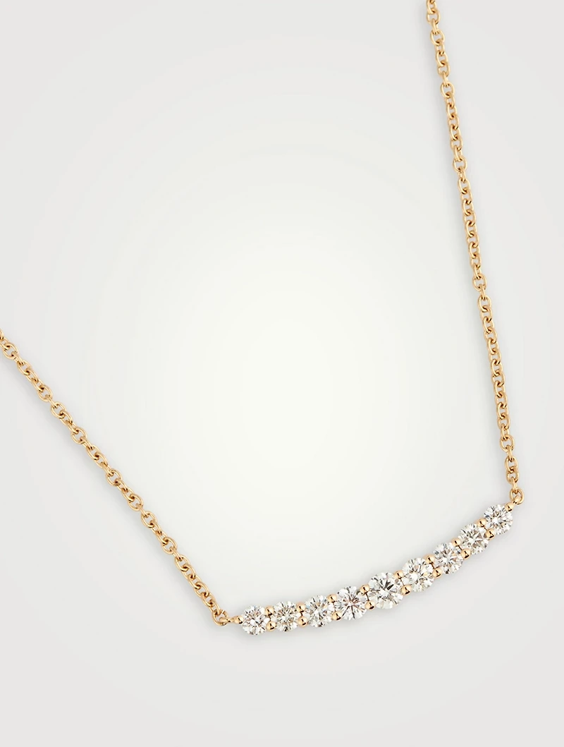 Delilah 18K Gold Crescent Diamond Necklace