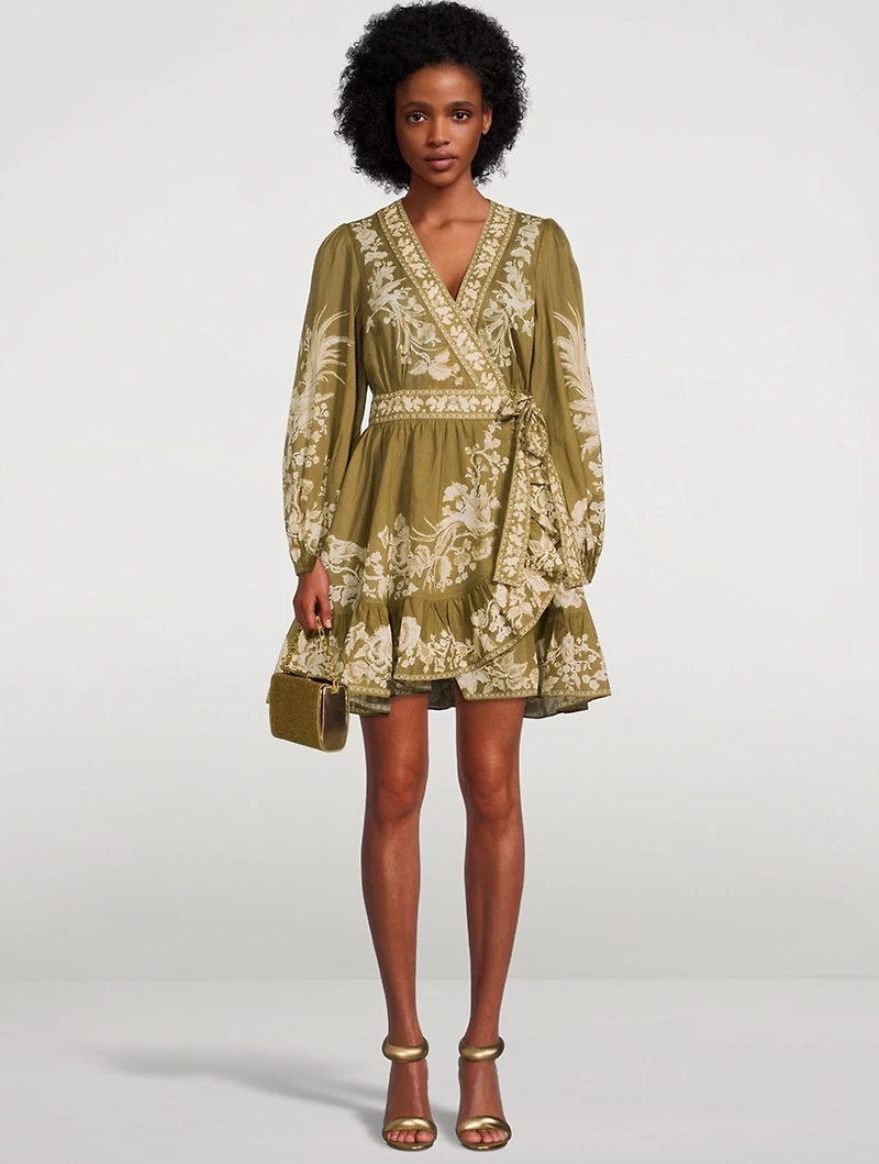 Anneke Wrap Mini Dress Floral Print