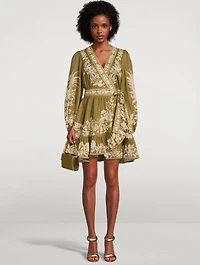 Anneke Wrap Mini Dress Floral Print
