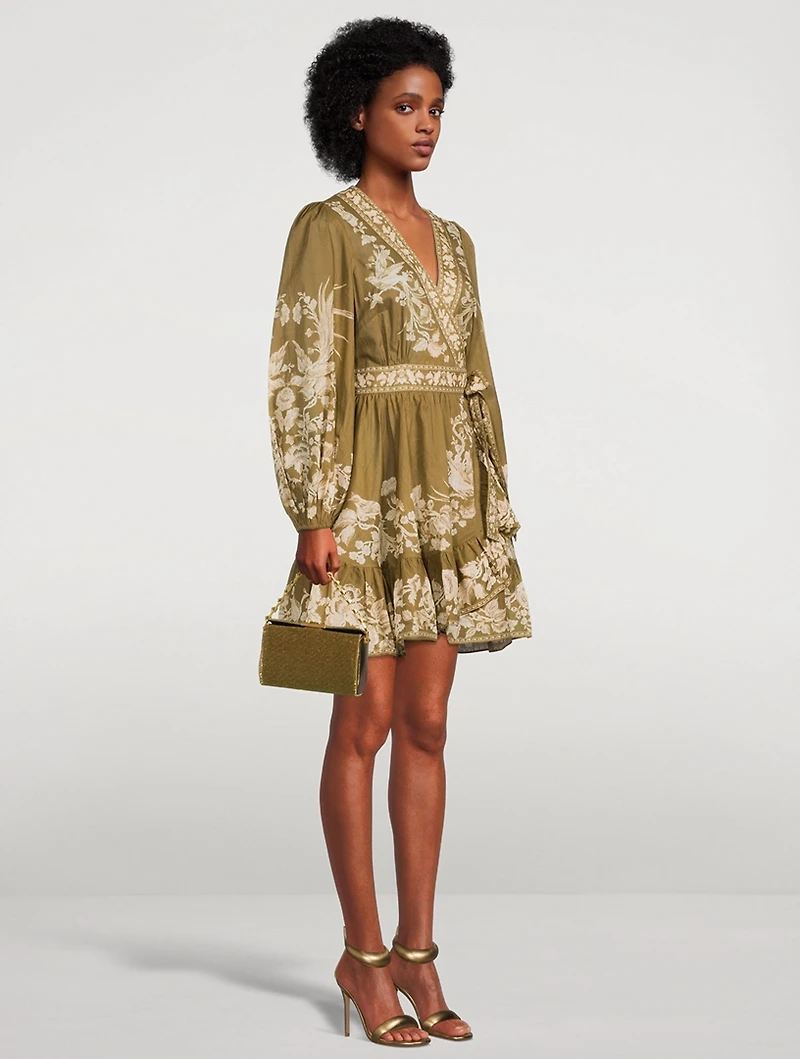 Anneke Wrap Mini Dress Floral Print