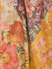 Pattie Cut-Out Midi Dress Floral Print