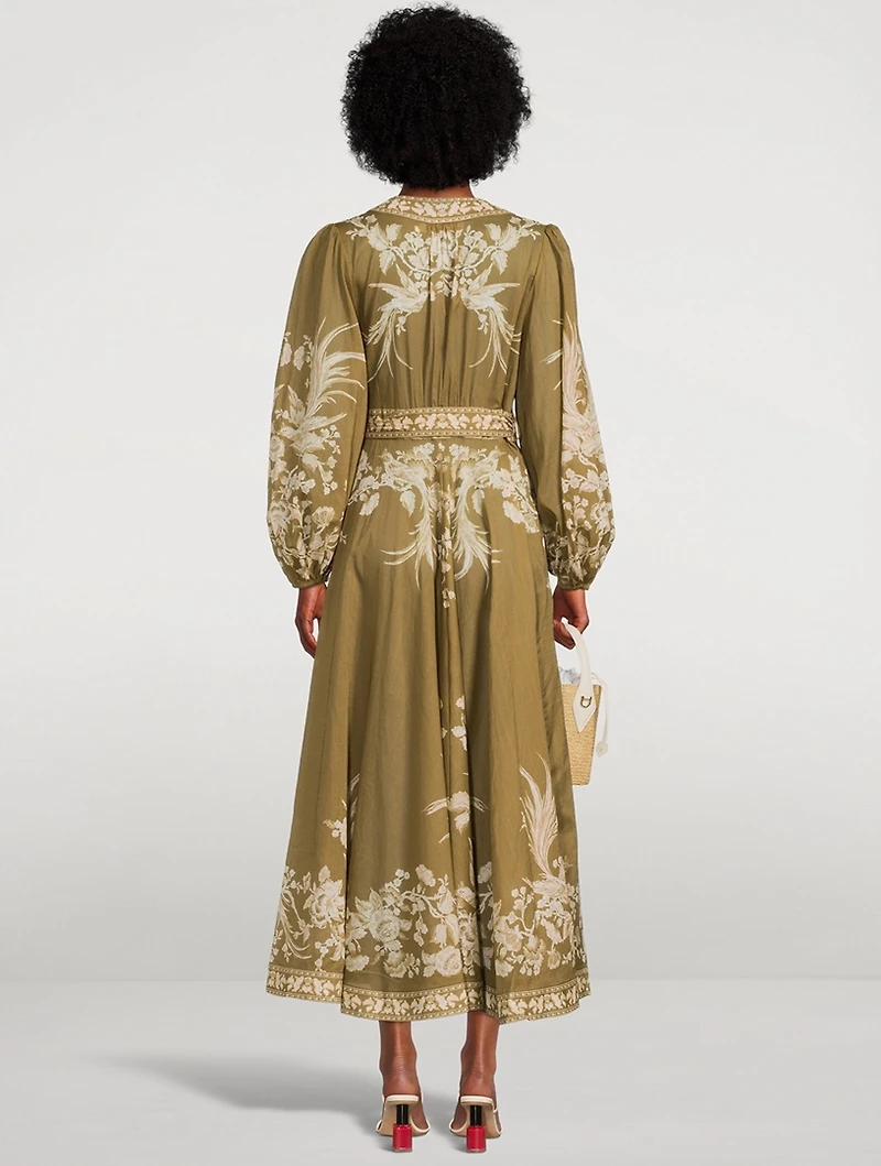 Anneke Wrap Midi Dress Floral Print