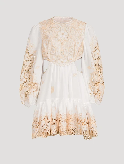 Jeannie Embroidered Mini Dress