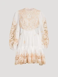 Jeannie Embroidered Mini Dress