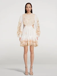 Jeannie Embroidered Mini Dress