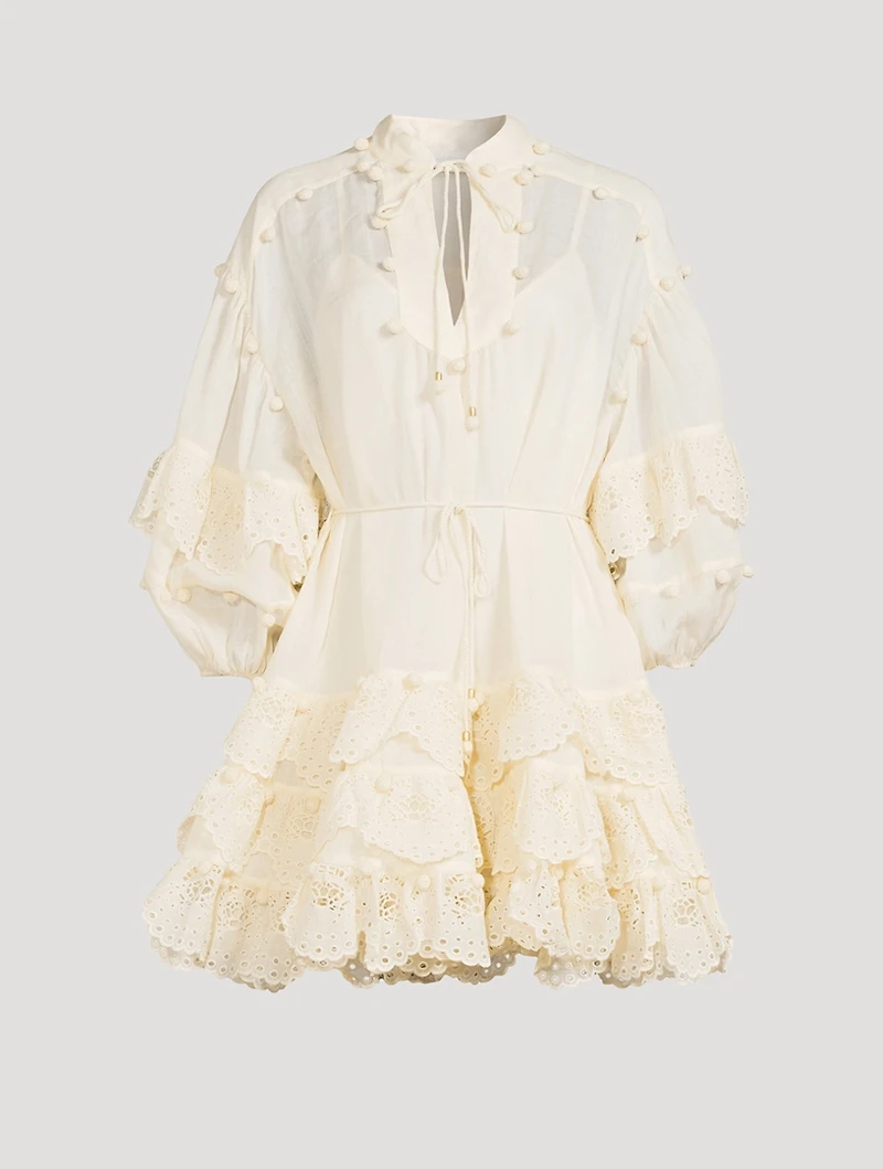 Lyre Ruffled Mini Dress