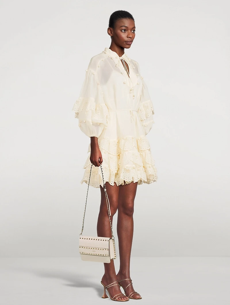 Lyre Ruffled Mini Dress
