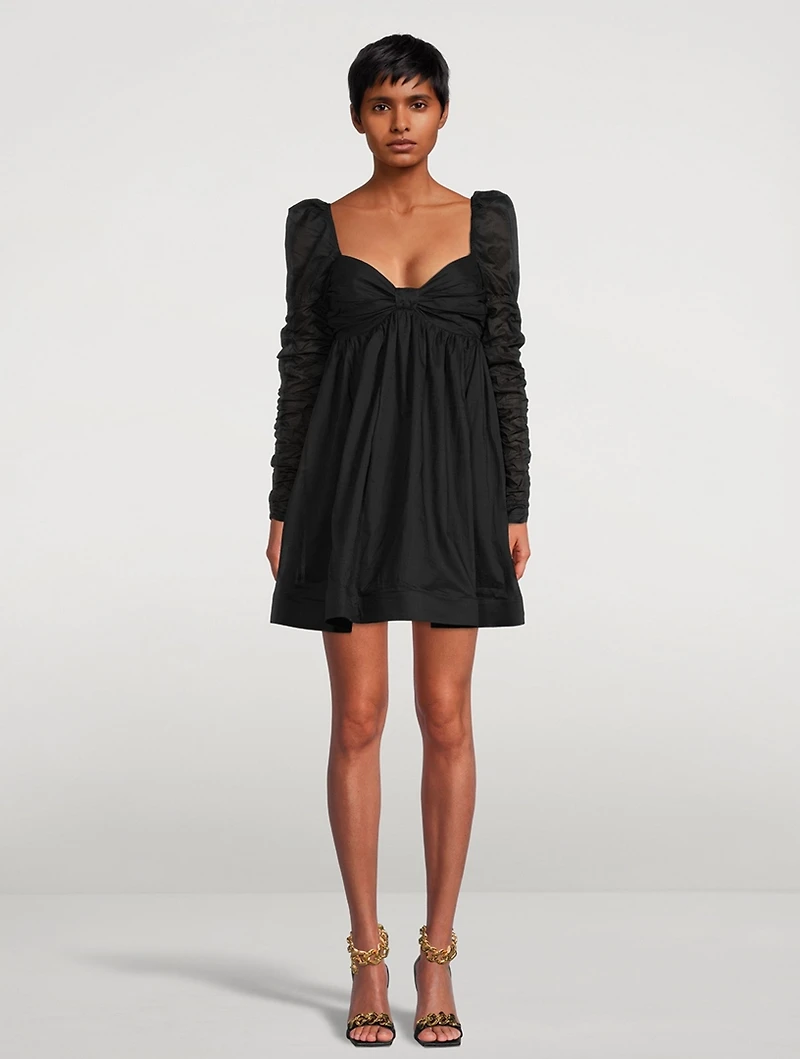 Violet Twist-Front Mini Dress