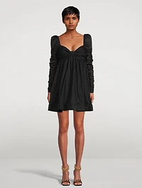 Violet Twist-Front Mini Dress