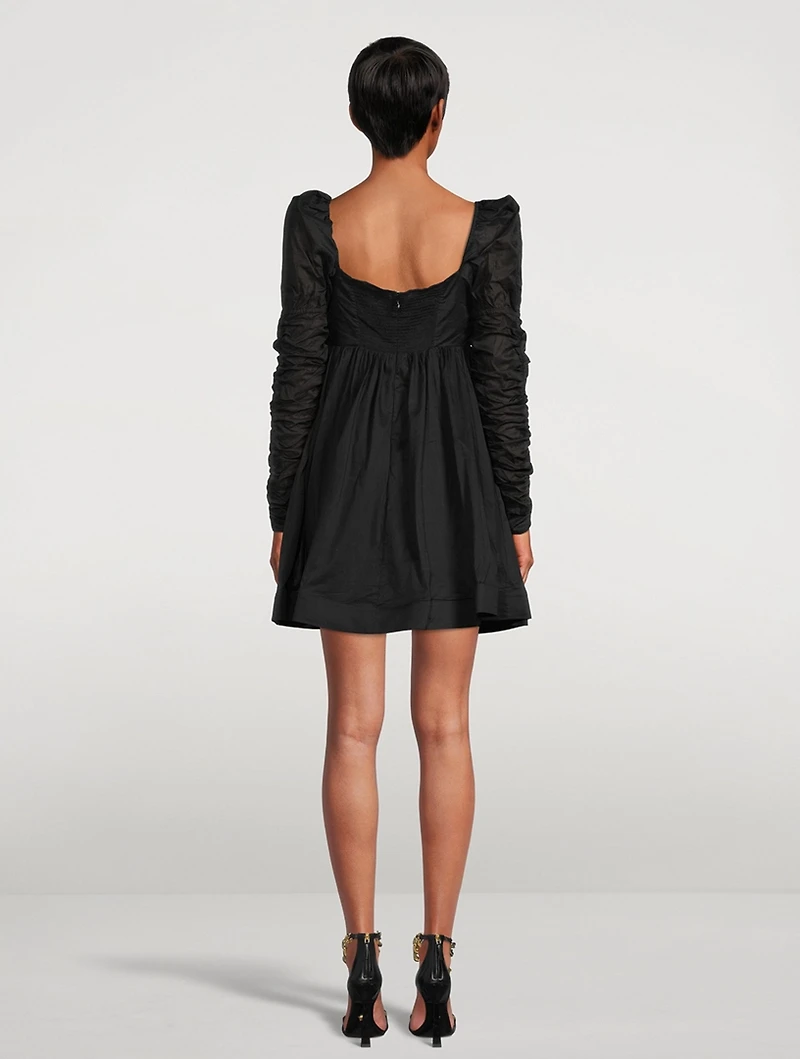 Violet Twist-Front Mini Dress