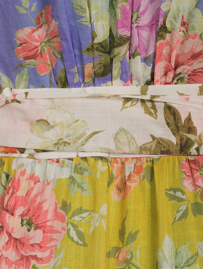 Pattie Wrap Midi Dress Floral Print