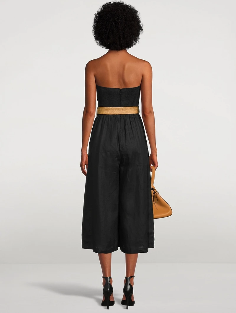 Pattie Strapless Wide-Leg Jumpsuit