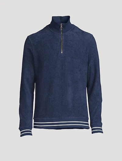 Isar Cotton Towelling Half-Zip Sweater