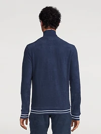 Isar Cotton Towelling Half-Zip Sweater