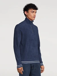 Isar Cotton Towelling Half-Zip Sweater