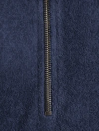 Isar Cotton Towelling Half-Zip Sweater