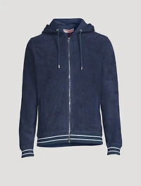 Mathers Cotton Towelling Zip-Up Sweatshirt With Hood