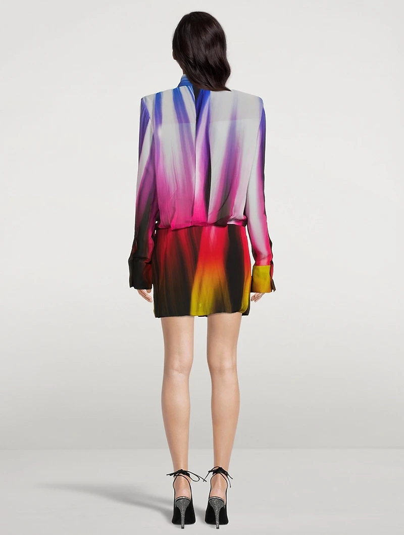 Margot Georgette Shirt Dress Spotlight Print
