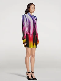 Margot Georgette Shirt Dress Spotlight Print