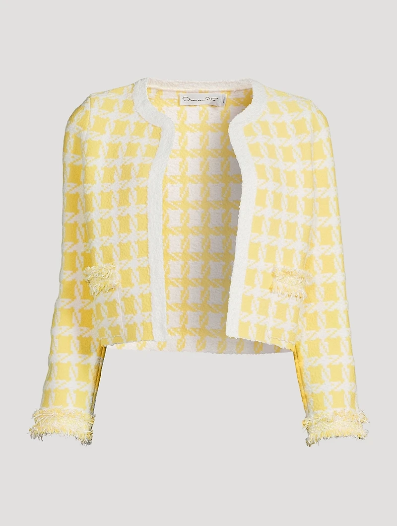 Cropped Gingham Jacket