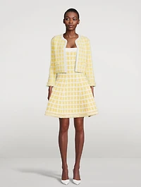 Cropped Gingham Jacket