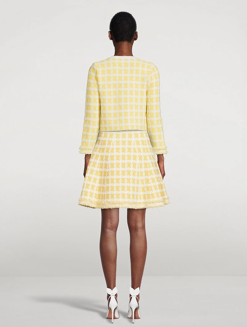 Cropped Gingham Jacket