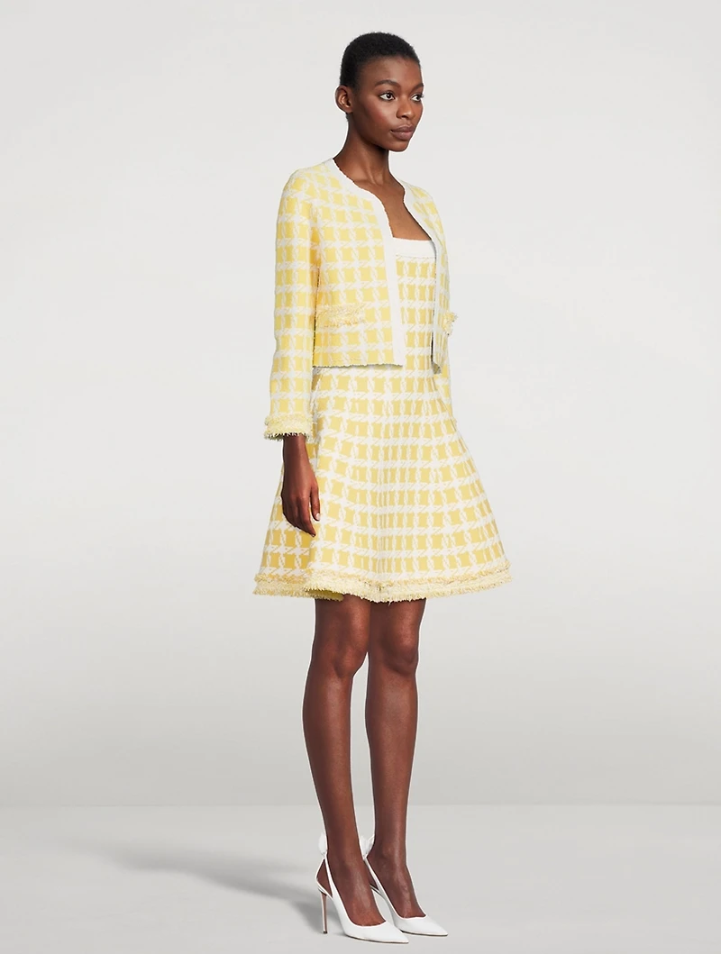 Cropped Gingham Jacket