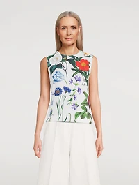Sleeveless Sweater In Floral Print