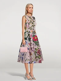 Fil Coupé Floral Midi Dress